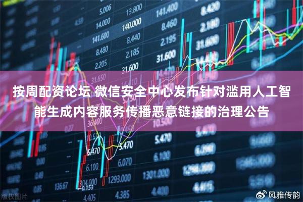 按周配资论坛 微信安全中心发布针对滥用人工智能生成内容服务传播恶意链接的治理公告