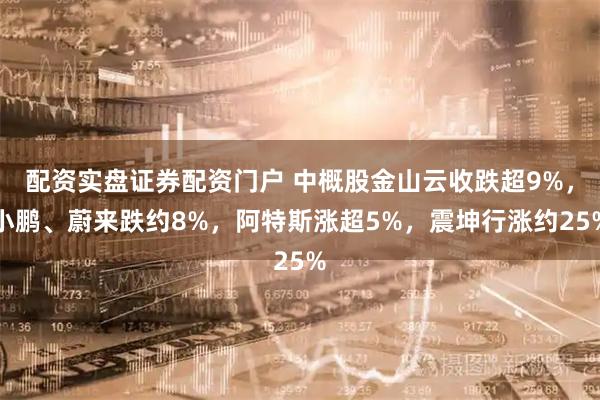 配资实盘证券配资门户 中概股金山云收跌超9%，小鹏、蔚来跌约8%，阿特斯涨超5%，震坤行涨约25%